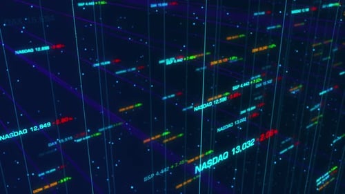 4K Stock Market Bar Graph trading (loopable)