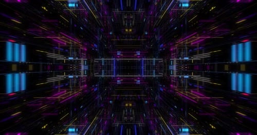 Seamless loop of abstract futuristic technological background