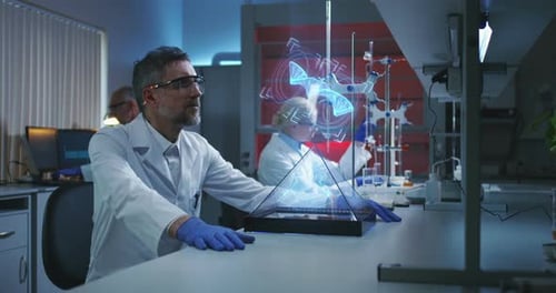 Scientists Study DNA Hologram in Modern Laboratory