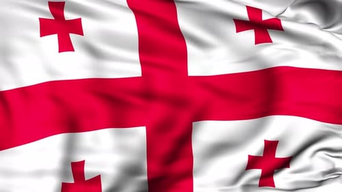 Realistic Waving Flag of Georgia Animation