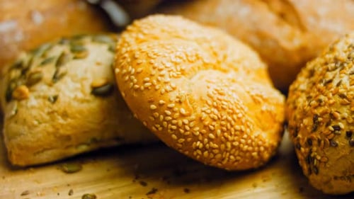 Golden Fresh Baked Bread Buns Assortment