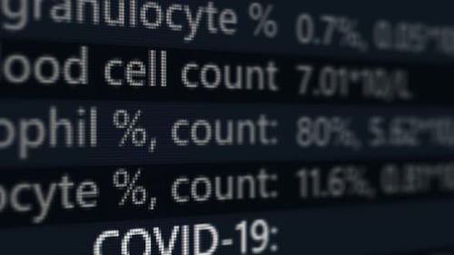 Digital Medical Data Scrolling Display Animation