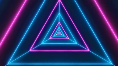 Cyanrosa Dreieckstunnel-Animation