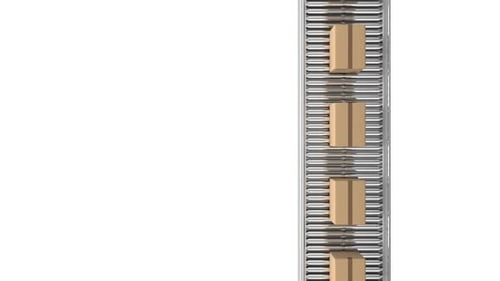 Parcels in shipping centre