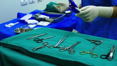 Surgical Tools Ready in Operating Room