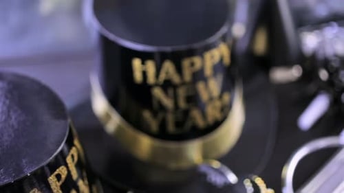 Festa de
Ano Novo com champanhe e chocolates.