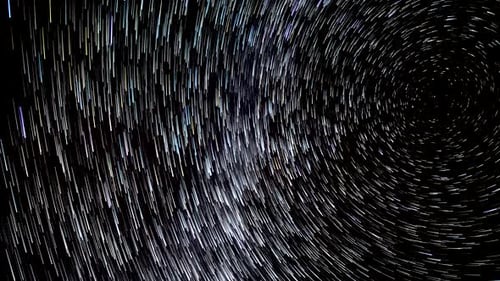 Moving Stars in Night Sky