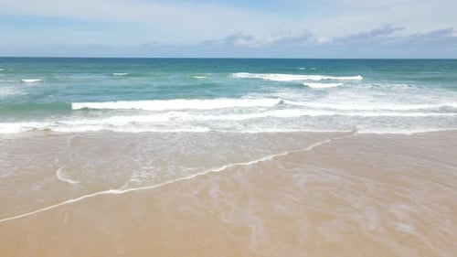 Aerial view of sand beach