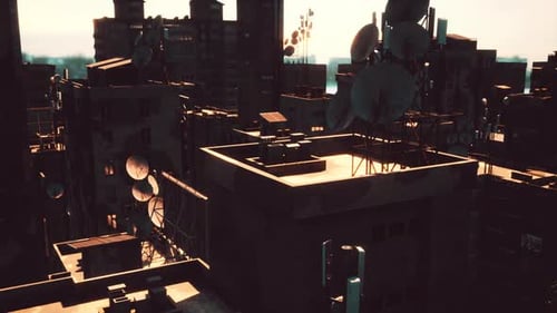 Roofs of Abandoned Ghost Town