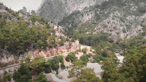 Mountain winding road