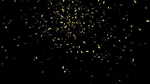 Golden Trendy Confetti Falling Downward