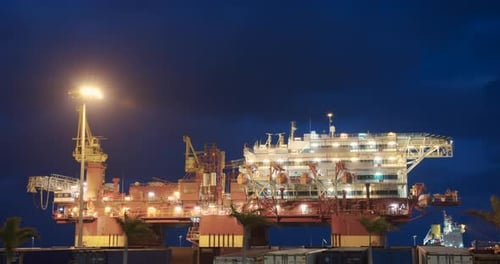 Drilling Platform. Technology Nature Pollution