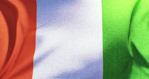 Waving Flag of Côte d'Ivoire Realistic Fabric Loop