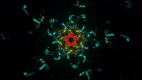 Abstract Seamless Multicolor Psychedelic Hypnotic VJ Loop Background