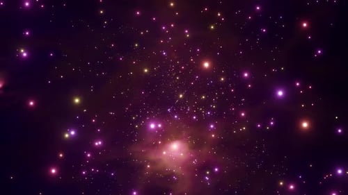 Abstract Glowing Space Particles Seamless Loop Background