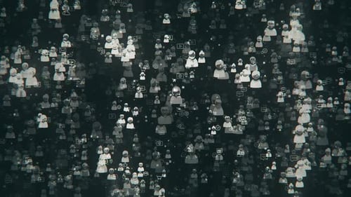 Futuristic Glitch Social Network Stream Background