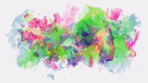 Dynamic Colorful Watercolor Paint Splash Reveal Transition