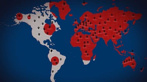 Animated Global Outbreak Tracker World Map Infographic