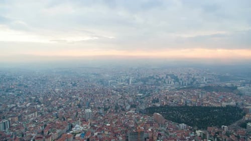 Istanbul Türkei Stadtbild Zeitraffer Sonnenuntergang