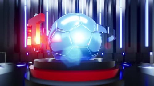 Futuristic 3D Sport Logo Opener with Dynamic Football Reveal