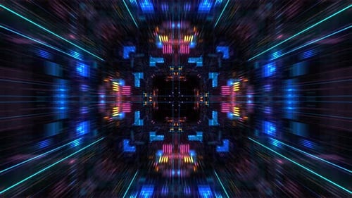 Flight cosmic futuristic HUD tunnel seamless VJ loop