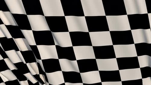 Checkered Race Flag Check Flag Wavy Silk Fabric Fluttering Racing Flags