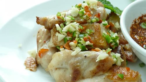 Close Up of Grilled Meat on Plate