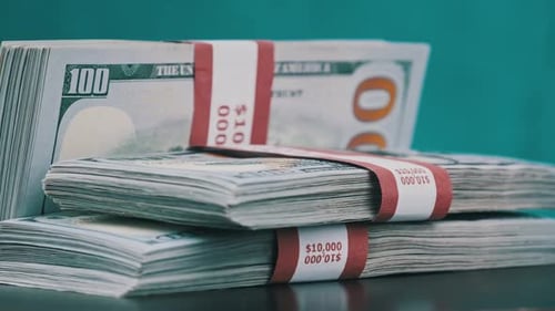 Stacks of United States One Hundred Dollar Bills