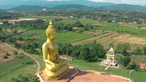 Big Golden Buddha Statue in Chiang Rai, Chiang Mai Province, Thailand