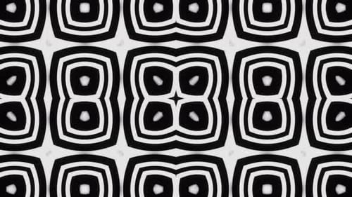 Black and White Abstract Geometric Pattern Loop