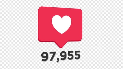 Social Media Like Counter Animation