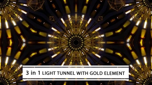 Light Tunnel With Gold Elements
