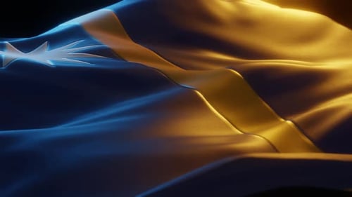Realistic Nauru Flag Waving Loop Animation