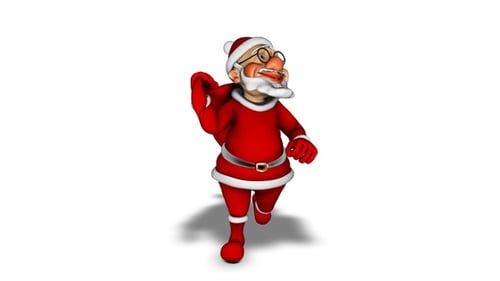 Santa 3D Character - Walk With Bag
