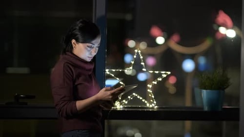 Girl Using Tablet