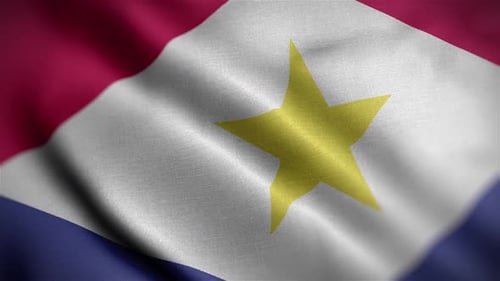 Saba National Flag Waving Animation
