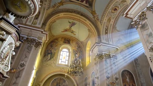 Sunbeams in a Christian Church