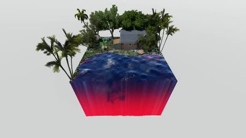 Isometric beach