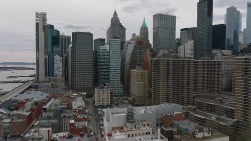Forwards Rising Fly Above Town Development