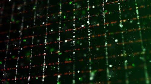 4K Digital coding and data background (loopable)