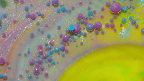 Colorful Abstract Bubbles in Liquid