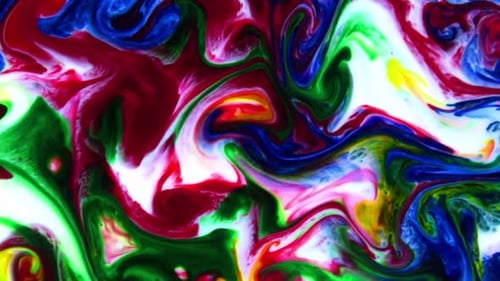 Abstract Colorful Ink Swirls