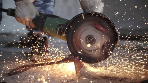 Metal Cutting Sparks Construction