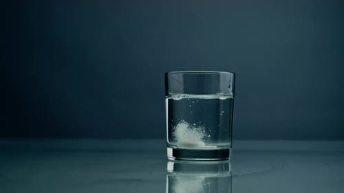 Tablet Dissolving in Water