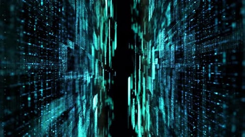 Futuristic Digital Abstract Matrix Particles Grid 02