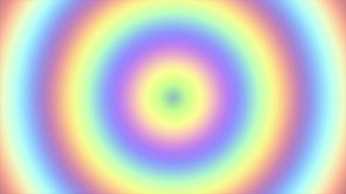 Soft Pastel Rainbow Gradient Expanding Circles Loop