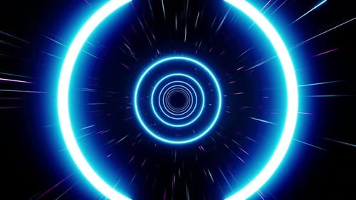 Flickering Circle Light Hyperspace