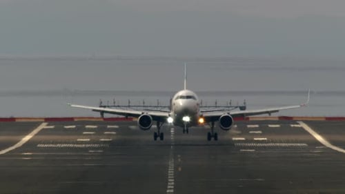 Passenger Plane Landed at the Airport