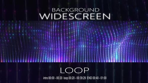 Widescreen Abstract Digital Sound Wave Background Loop