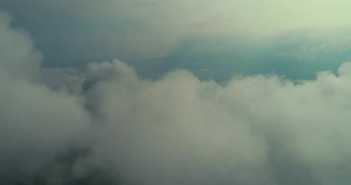Majestic Aerial View of White Clouds